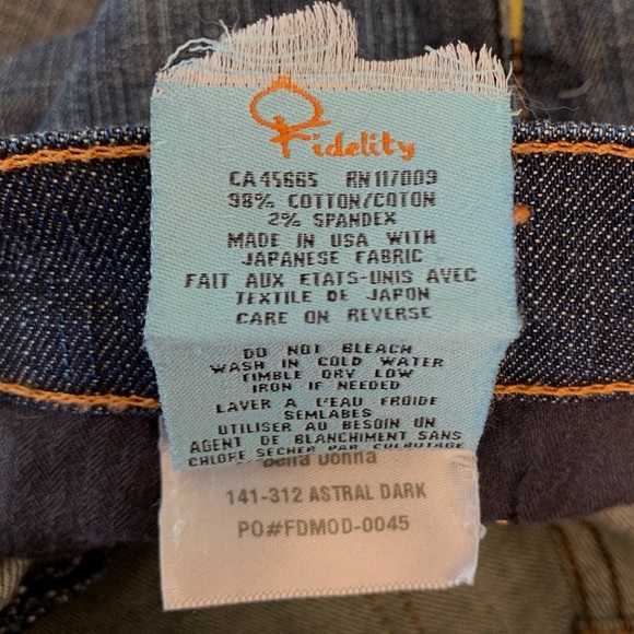 Fidelity Bella Donna Bootcut Jeans Womens 25 Blue Y2K Vintage USA/Japan Low Rise - Picture 5 of 7